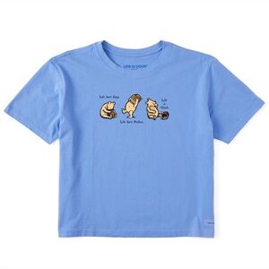 Women's Winnie Life isn't Easy Short Sleeve Crusher Boxy Tee